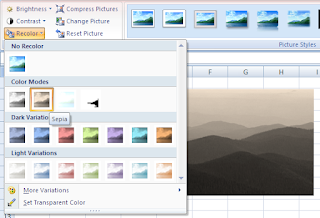 Mengubah warna gambar di Excel